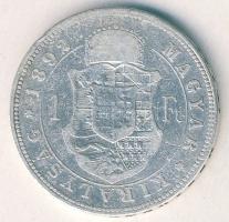 1892. 1Ft Ag "Fiumei címer" T:3