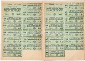Mándok 1927. "Mándoki Takarékpénztár Részvénytársaság" tíz részvénye egyenként 20P-ről, ös...