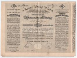 Budapest 1906. "A Magyar Jelzálog-Hitelbank Nyeremény-Kötvénye" "A" részkötvény ...