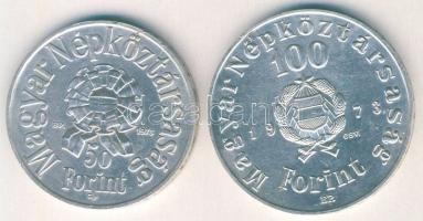 1973. 50Ft Ag + 100Ft Ag "Petőfi" T:BU,BU k