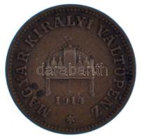 1914K-B 2f bronz Magyar Királyi Váltópénz T:2,2- patina Adamo K4