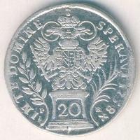 Ausztria 1758PH 20Kr Ag I. Ferenc T:3 ph