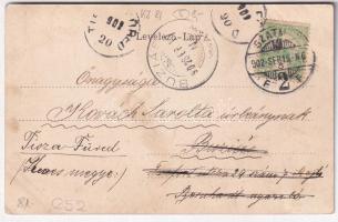 1902 Szatmárnémeti, Szatmár, Satu Mare; Városi kioszk. Reizer János kiadása. Szecessziós litho keret...