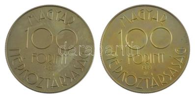 1988. 100Ft Cu-Ni-Zn "Labdarúgó Világbajnokság 1990 - Két játékos" + 1989. 100Ft Cu-Ni-Zn ...
