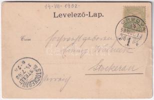 1902 Ada Kaleh, Bégo Mustafa a ki 1848-ban Kossuth Lajost kis csónakkal a Dunán átvitte, Török bazár...