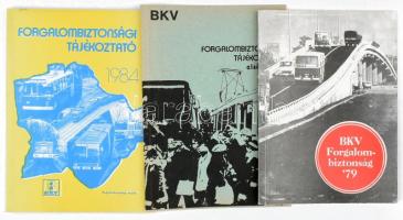 1979-1984 3 db BKV forgalombiztonsági kiadvány