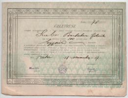 Tata 1918. Tatai Járási Központi Szeszfőző Szövetkezet üzletrésze 100K-ról, szelvényekkel (3x) T:II-...