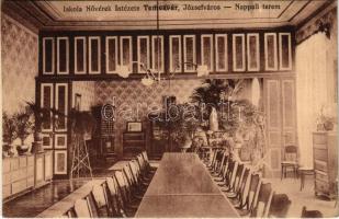 1919 Temesvár, Timisoara; Józsefváros, Iskolanővérek Intézete, Nappali terem / boarding school, interior (EB)