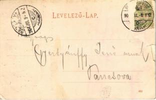 1904 Herkulesfürdő, Baile Herculane; Erzsébet nyaraló. R. Krizsány kiadása / Villa Elisabeth, spa (s...