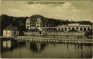 1931 Vízakna, Salzburg, Ocna Sibiului; Hotelul statului si Lacurile Horia si Crisan / szálloda, fürdő / hotel, spa, bath, lake (EK)