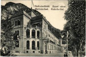 1913 Herkulesfürdő, Baile Herculane; Rezső udvar / Rudolfs-Hof / spa, bath (vágott / cut)