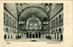 1929 Nagyszeben, Hermannstadt, Sibiu; Catedrala (interiorul) / Székesegyház, belső / cathedral, interior (EK)