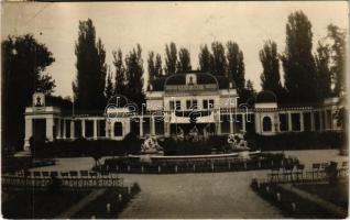 1930 Kolozsvár, Cluj; Chiosc in parc / Sétatéri kioszk, kávéház és étterem, Ursus sör / kiosk, café and restaurant, Ursus beer