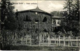 1912 Buziásfürdő, Baile Buzias; Park szálloda. Heksch Manó kiadása / spa, hotel