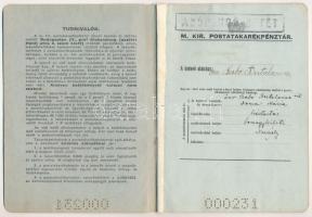 1939-1940. 2 darab " A Magyar Királyi Postatakarékpénztár" betétkönyv, kitöltve, perforáci...