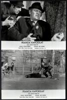 cca 1971 ,,Francia kapcsolat" című amerikai bűnügyi film jelenetei és szereplői, 21 db vintage produkciós filmfotó, ezüst zselatinos fotópapíron, a használatból eredő (esetleges) kisebb hibákkal, 18x24 cm