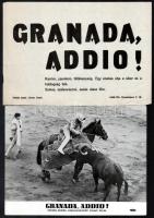 cca ,,Granada, addio című olasz film jelenetei és szereplői, 13 db vintage produkciós filmfotó, ezüst zselatinos fotópapíron, a használatból eredő (esetleges) kisebb hibákkal, + hozzáadva egy szöveges kisplakát, 18x24 cm