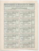 Passau, 1923. "Dél-német Gránit Részvénytársaság" 10.000M-ról szóló részvénye (4x), ebből ...