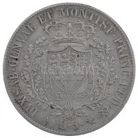 Olasz Államok / Szardíniai Királyság 1821. 5L "I. Viktor Emanuel" peremen "FERT"...