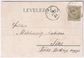 1902 Buziás, Római katolikus templom, Bazár szálloda. Herrling Károly kiadása / church and hotel. Ar...