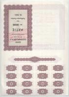 Svájc / Zürich 1930. "Guyerzeller Bank" 500Fr-ról szóló részvénye szelvényekkel, pecsételé...