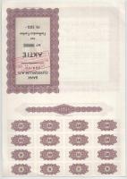Svájc / Zürich 1930. "Guyerzeller Bank" 500Fr-ról szóló részvénye szelvényekkel, pecsételé...