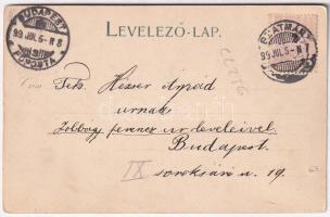 1899 (Vorläufer) Szatmárnémeti, Satu Mare; Közlekedési híd, székesegyház. Reizer János kiadása / bri...