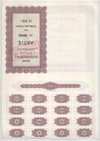 Svájc / Zürich 1930. "Guyerzeller Bank" 500Fr-ról szóló részvénye szelvényekkel, pecsételé...