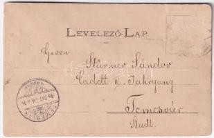 1898 (Vorläufer) Oravicabánya, Oravica, Oravicza, Oravita; Marktplatz, Röm. kath. Kirche, Comunal Bü...