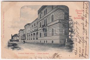 1900 Herkulesfürdő, Baile Herculane; Ferenc József udvar. Emil Jäger kiadása / Franz Josefhof (Rb)