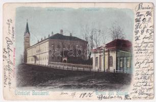 1901 Buziás, Nagy szálloda. Herrling Károly kiadása / Grand Hotel (Rb)