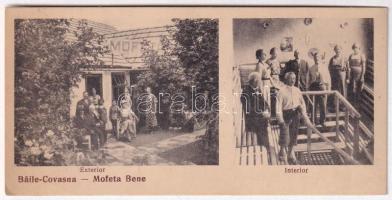 1940 Kovászna-fürdő, Baile Covasna; Mofeta Bene exterior, interior / fürdő belső / spa interior (13,6 x 6,7 cm)
