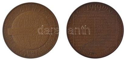 Ausztria 1949. "Vasárnapok és nemzeti ünnepek / Jahresregent Merkur" kétoldalas bronz napt...