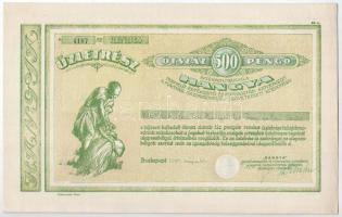 Budapest 1943. "Hangya Termelő-Értékesítő és Fogyasztási Szövetkezet" üzletrésze 500P-ről,...