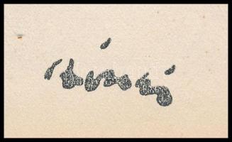 Rippl-Rónai József (1861-1927): Lovak. Cinkográfia, papír, jelzett a cinkográfián, apró lapszéli sér...