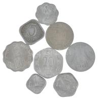 India 1972-1999. 1p-1R (8xklf) T:1--3 közte patina, ph, ü. India 1972-1999. 1 Paisa - 1 Rupee (8xdiff) C:AU-F patina, edge error, ding among them