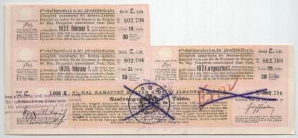 Budapest 1917. "A magyar korona országai 6%-kal kamatozó Járadékkölcsön" államadóssági köt...