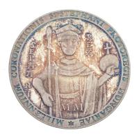 Bozó Gyula (1913-2004) 2000. "Szent István koronázásának 1000. évfordulója" kétoldalas, pe...