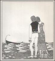 Kozma Lajos (1884-1948): Ketten a parton. Cinkográfia, papír, jelzés nélkül, 22×19 cm