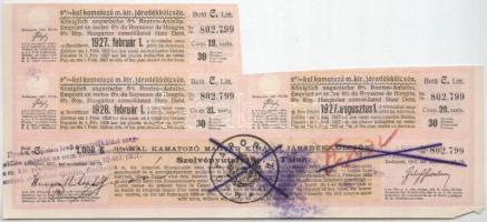 Budapest 1917. "A magyar korona országai 6%-kal kamatozó Járadékkölcsön" államadóssági köt...