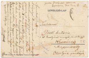 Gizellafalva, Ghizela (Temes); Római katolikus templom és belseje, plébánia lak. Cherrier M. fénykép...