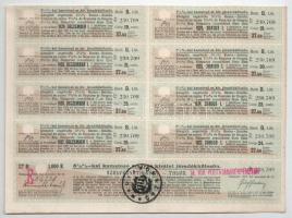 Budapest 1917. "A magyar korona országai, 5 1/2%-kal kamatozó járadékkölcsön - államadóssági kö...