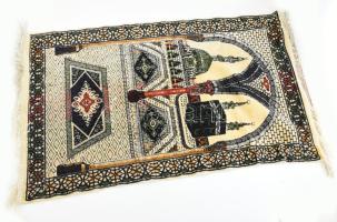 Észak-jemeni imaszőnyeg, gépi, pamut, szép állapotban, 105x62 cm