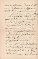 1900 Juhász Andor bíró, a kúria leendő elnökének saját kézzel írt levele