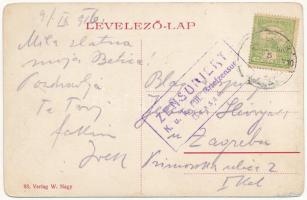 1916 Segesvár, Schassburg, Sighisoara; Frank Villa, Parasztszoba, belső. W. Nagy kiadása / villa int...