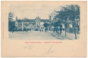 1899 (Vorläufer) Nagyvárad, Oradea; indóház, vasútállomás. Sonnefeld A. kiadása / railway station