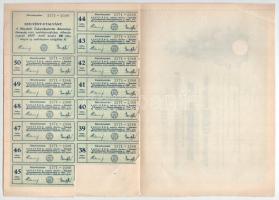 1927-1941. 4 darabos magyar részvény tétel, illetve szelvények berakóban, közte "Vármegyei Bank...