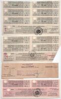 1927-1941. 4 darabos magyar részvény tétel, illetve szelvények berakóban, közte "Vármegyei Bank...