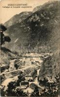 1910 Herkulesfürdő, Baile Herculane; látkép a Coronini magaslatról
