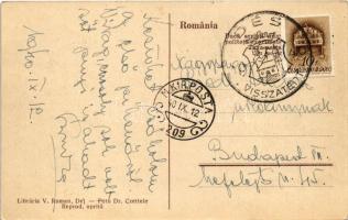 1940 Dés, Dej; Scoala comerciala inf. si internatul, Teatrul Judetean / Kereskedelmi iskola és inter...